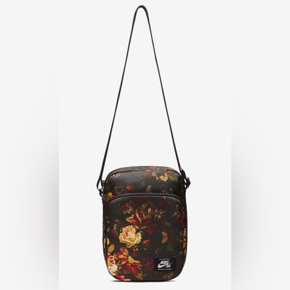 Nike Black Floral Crossbody Bag
